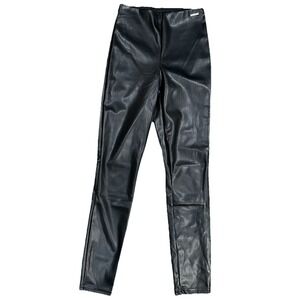 Fabletics Black Faux Vegan Leather Leggings Pants Womens‎ XS